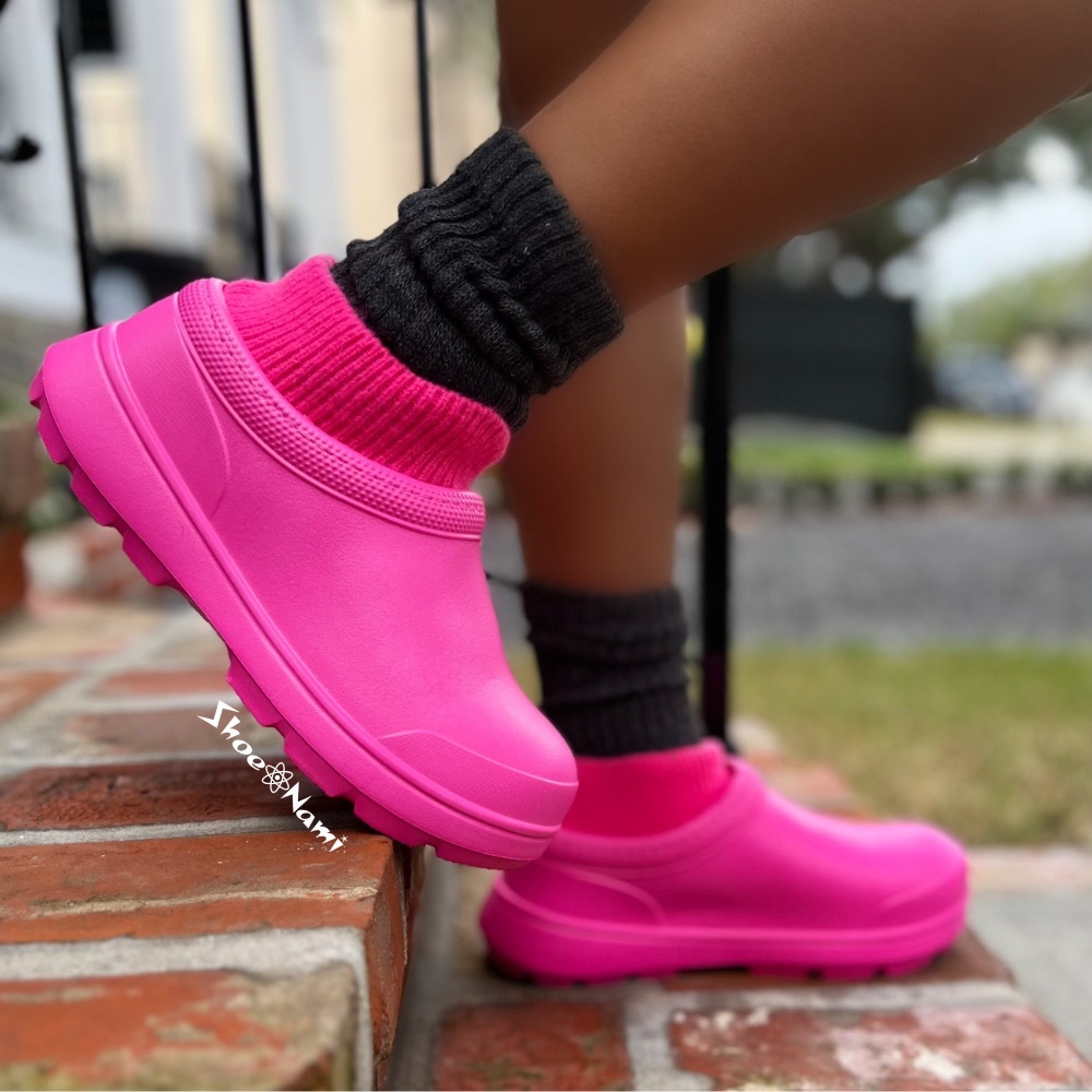 Pink Slip-On Sock Sandal